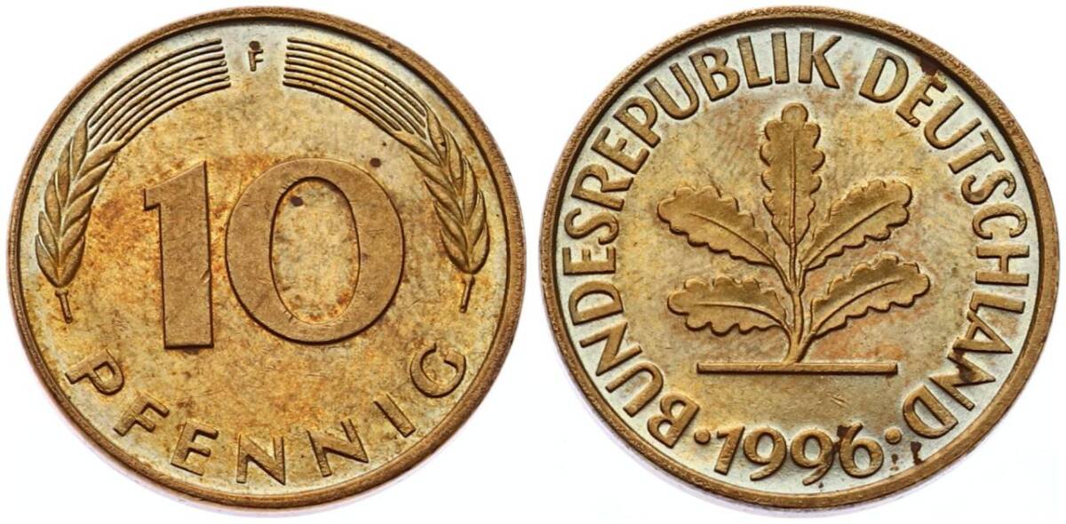 Almanya 10 Fenik 1996 D Setten Çıkma YMP6865 - 1