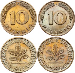 Almanya 10 Fenik 1996 FG Setten Çıkma YMP6863 - Gökçekoleksiyon