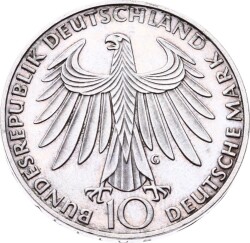 Almanya 10 Mark Hatıra Para (G) 1972 Gümüş *Münih Olimpiyatları* YMP10597 - 2