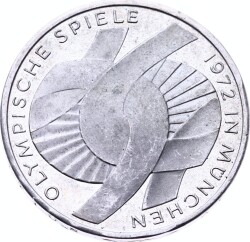 Almanya 10 Mark Hatıra Para (J) 1972 Gümüş *Münih Olimpiyatları* YMP10621 - 1