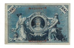 Almanya 100 Reichsmark 7 Şubat 1908 *Kırmızı Mühür* ÇT YKP8375 - 1