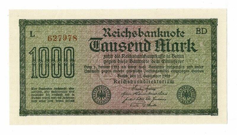 Almanya 1000 Mark 1923 ÇİL YKP6394 - 1