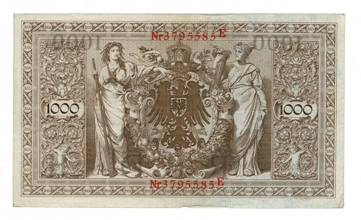 Almanya 1000 Reichsmark 21 Nisan 1910 *H* ÇÇT+ YKP8387 - 1