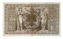 Almanya 1000 Reichsmark 21 Nisan 1910 *J* ÇÇT YKP8388 - 1