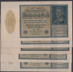 Almanya 10.000 Mark 1922 ÇÇT Lot 5 Ad. YKP1612 - Gökçekoleksiyon