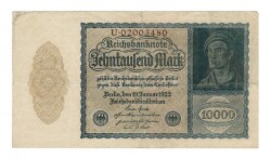 Almanya 10000 Reichsmark 19 Ocak 1922 *Seri U* ÇÇT YKP8385 - 1