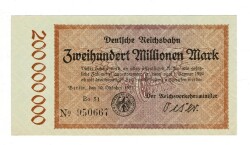 Almanya 200 Milyon Mark 1923 ÇA - YKP7980 - Gökçekoleksiyon