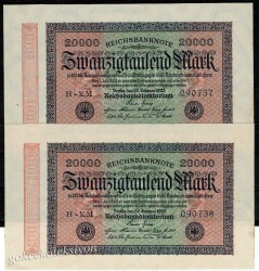 Almanya 20.000 Mark 1923 Seri Takipli ÇAÇİL YKP1836 - Gökçekoleksiyon