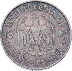 Almanya 5 Mark 1934 Gümüş - (Potsdam Garrison Church) ÇÇT YMP11222 - Gökçekoleksiyon