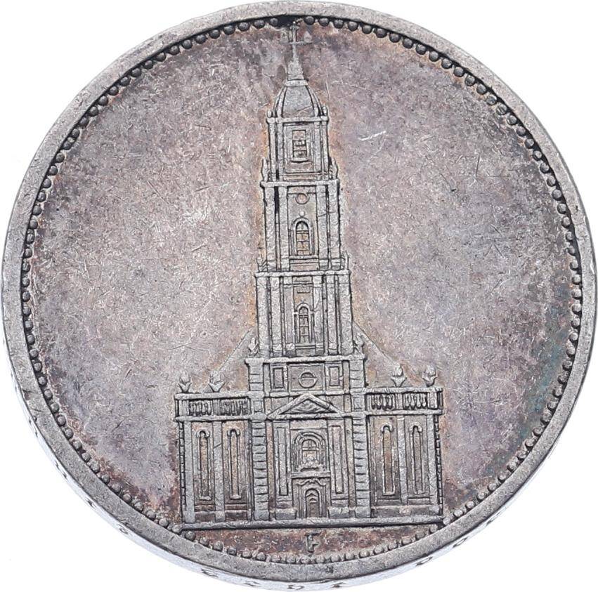 Almanya 5 Mark 1934 Gümüş - (Potsdam Garrison Church) ÇÇT YMP11222 - 2