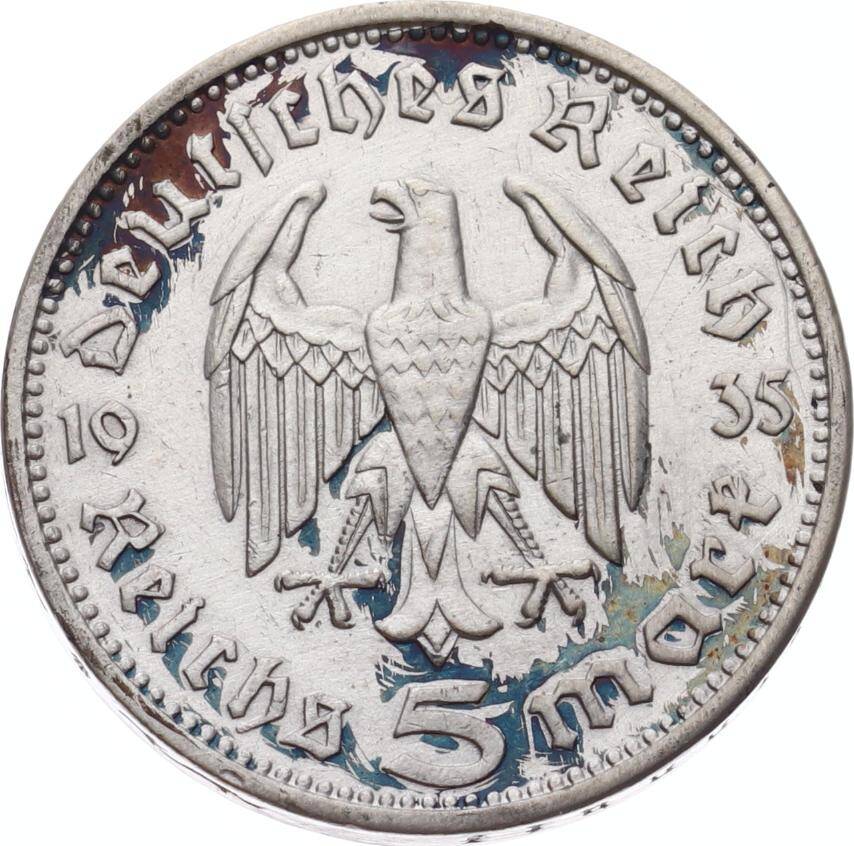 Almanya 5 Mark 1935 Gümüş - ÇÇT+ YMP11220 - 3
