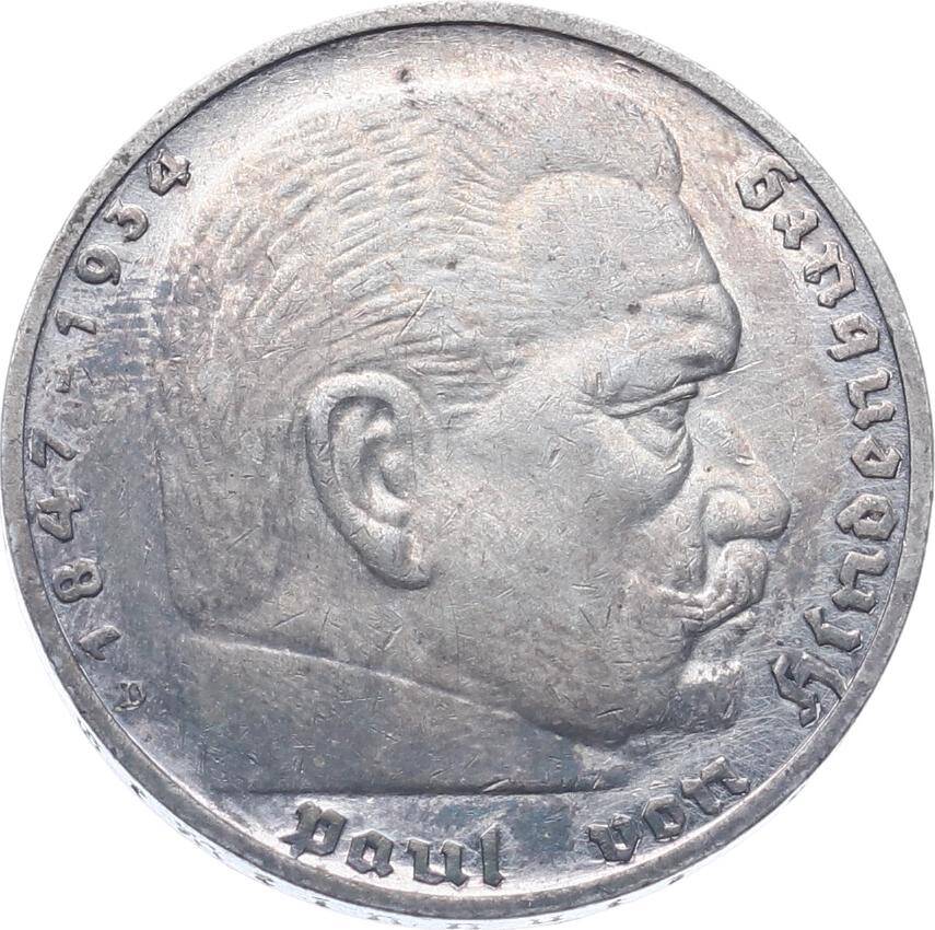 Almanya 5 Mark 1936 Gümüş (D) ÇÇT YMP11223 - 2