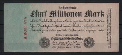 Almanya 5 Milyon Mark 1923 ÇÇT YKP1533 - 1