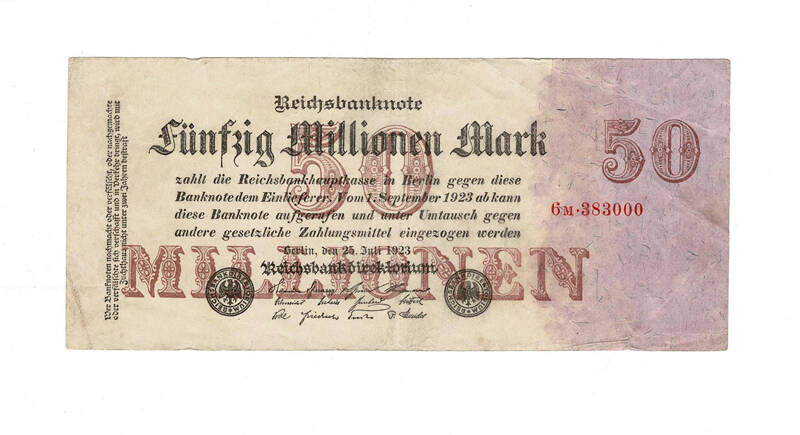 Almanya 50 Milyon Mark 1923 ÇT YKP8037 - 1