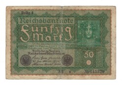 Almanya 50 Reichs Mark 1919 Seri 1 (Reihe 1) ÇT YKP8362 - 1