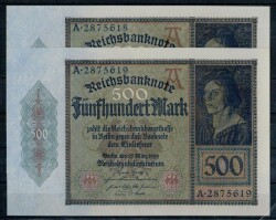 Almanya 500 Mark 1922 Seri Takipli ÇAÇİL YKP1651 - Gökçekoleksiyon