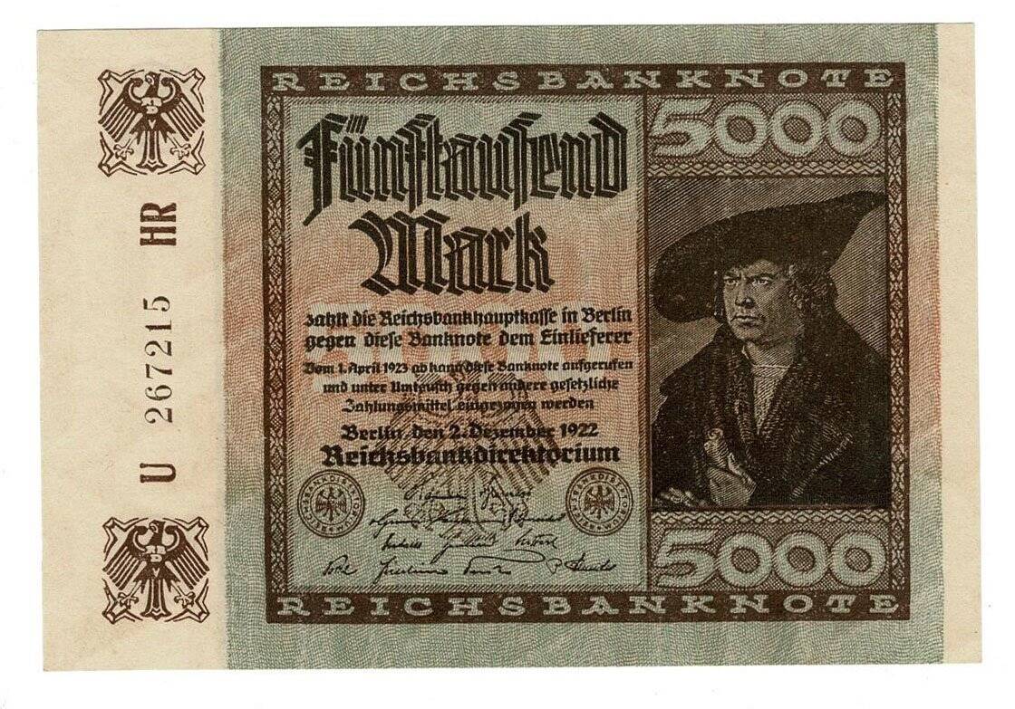 Almanya 5000 Mark 1922 ÇİL YKP6454 - 1