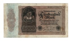 Almanya 5000 Reichsmark 19 Kasım 1922 *Seri A *ÇT YKP8369 - 3