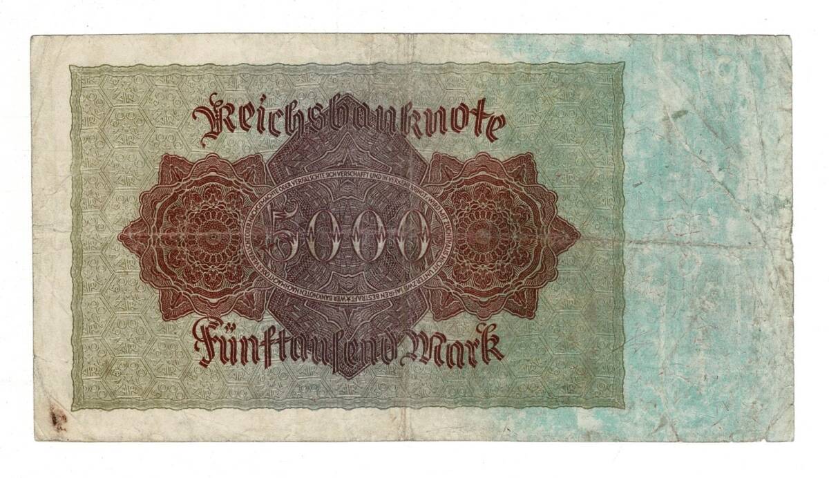 Almanya 5000 Reichsmark 19 Kasım 1922 *Seri B * ÇT YKP8370 - 2