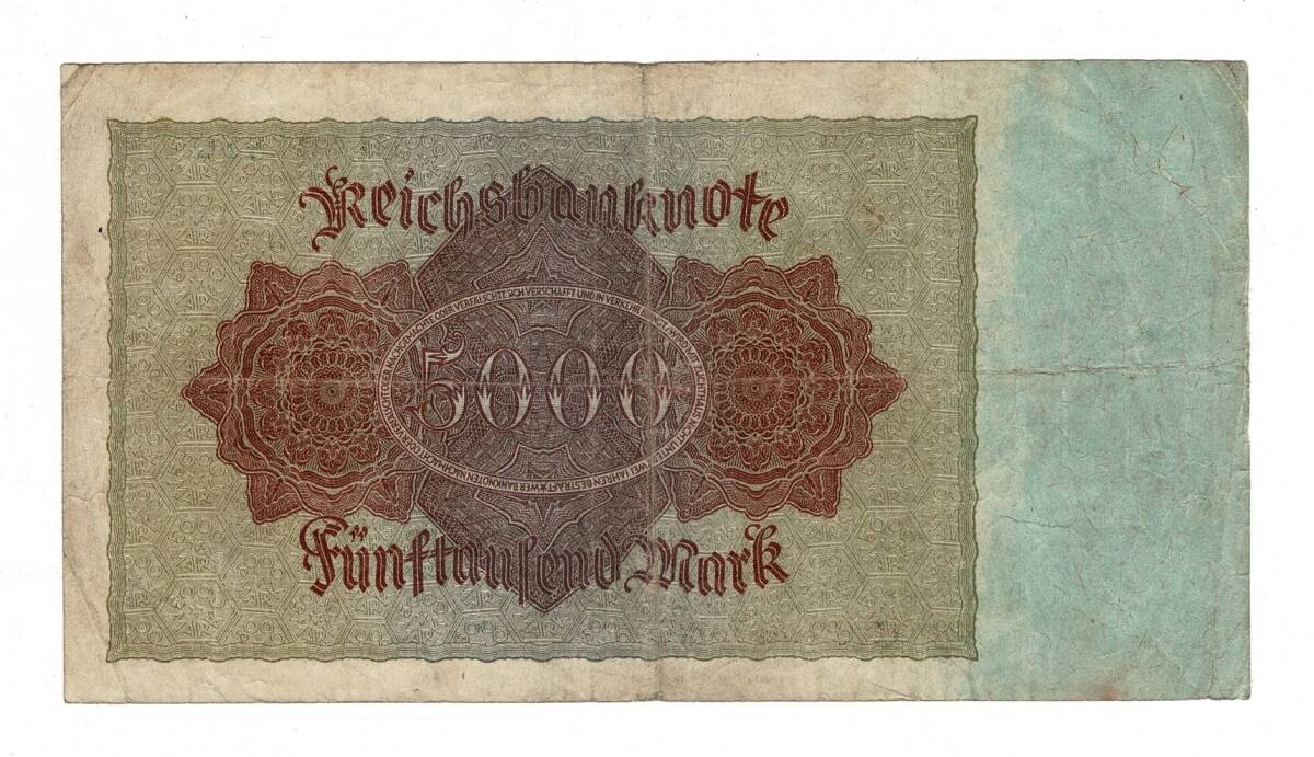 Almanya 5000 Reichsmark 19 Kasım 1922 *Seri C * ÇT YKP8371 - 2