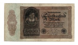 Almanya 5000 Reichsmark 19 Kasım 1922 *Seri D * ÇT YKP8372 - 3