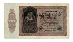 Almanya 5000 Reichsmark 19 Kasım 1922 *Seri E * ÇT+ YKP8373 - 1
