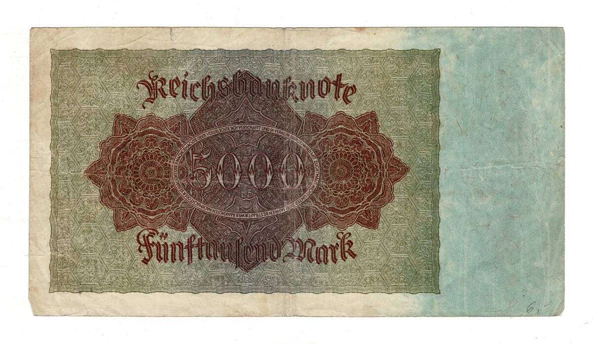 Almanya 5000 Reichsmark 19 Kasım 1922 *Seri E * ÇT+ YKP8373 - 2