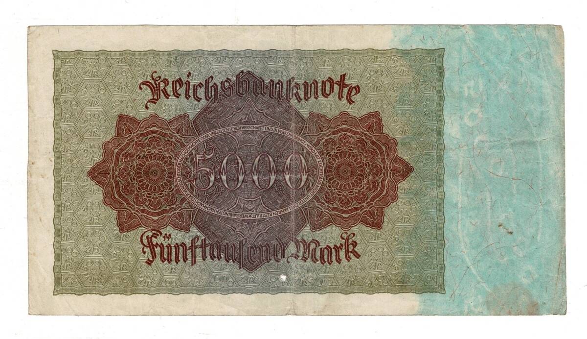 Almanya 5000 Reichsmark 19 Kasım 1922 *Seri F * ÇT+ YKP8374 - 2