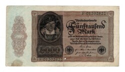 Almanya 5000 Reichsmark 19 Kasım 1922 *Seri F * ÇT+ YKP8374 - 3