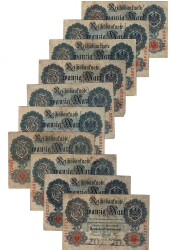 Almanya İmparatorluğu 1908 Yılı 20 Mark (10 Adet) ÇT YKP8780 - 