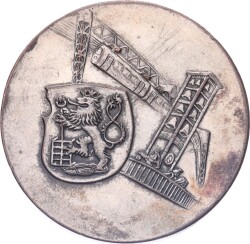 Almanya Wuppertal Şehri 1959 Yılı Tarihi Saat Müzesi'nin 1.Yılı Bronz Hatıra Madalyon MVM2174 - 2