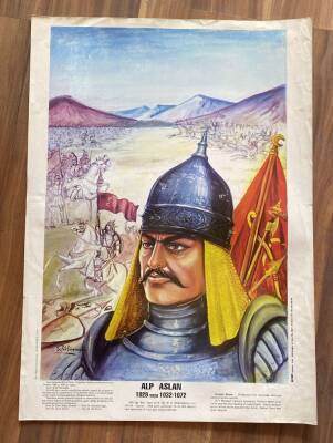 ALP ASLAN BÜYÜK BOY POSTER (ŞEFİK DİRENOĞLU) (35X50CM) KRT17573 - 1