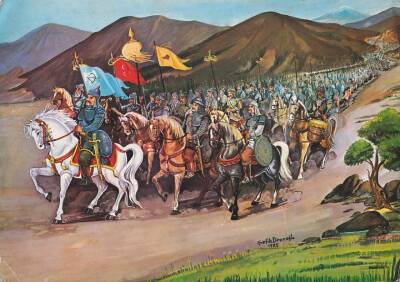 Alparslan ve Ordusu (Orta Boy) Kartpostal KRT10498 - 1