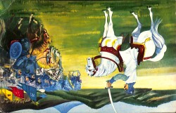 Alparslan'ın Bizans'a Hücum Etmeden Evvel Ordusuna Hitabı Kartpostal (Büyük Boy) KRT22791 - Gökçekoleksiyon