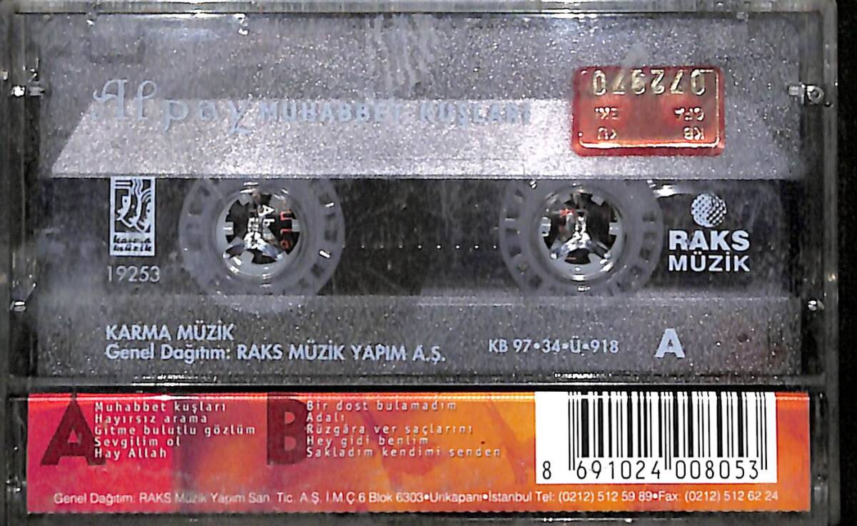 Alpay – Muhabbet Kuşları Orijinal Kaset (ikinci El) * Karma Müzik - Kırmızı Bandrol - 1997 * KST30330 - 2