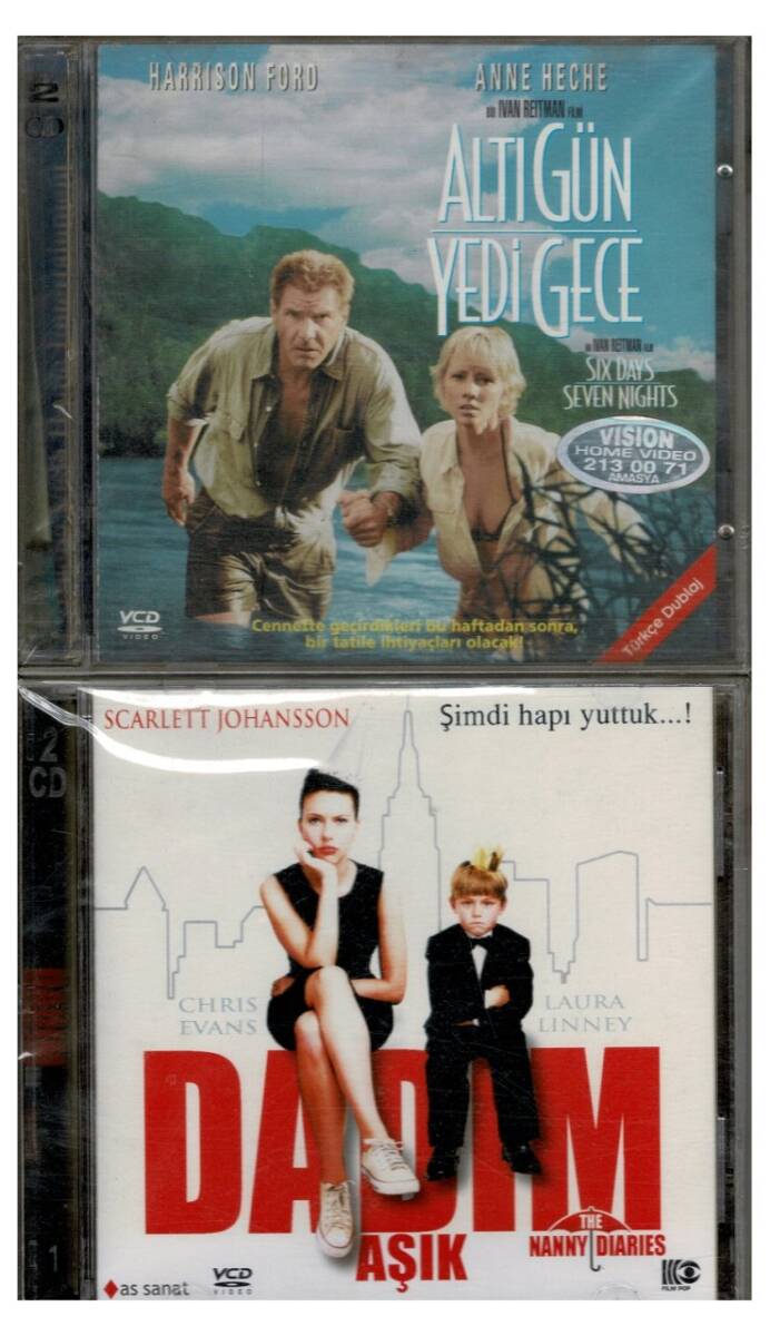 Altı Gün Yedi Gece (Harrison Ford) Dadım Aşık (Scarlett Johansson) - 2 Adet VCD Film VCD1274 - 1