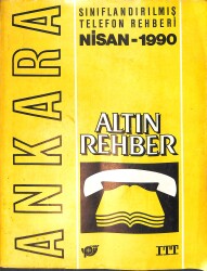Altın Rehber Ankara 1990 Sınıflandırılmış Telefon Rehberi NDR100498 - Gökçekoleksiyon
