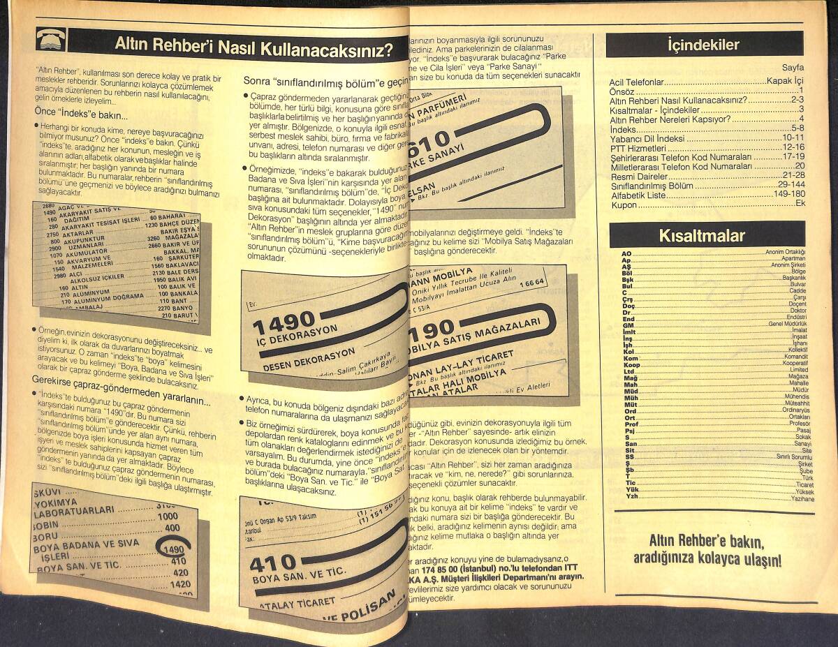 Altın Rehber Samsun 1989 Telefon Rehberi NDR100503 - 2