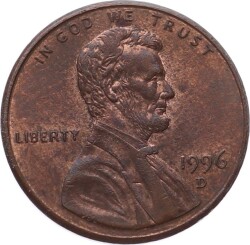 Amerika 1 Cent 1996 *Lincoln Memorial Cent* ÇT YMP11118 - Gökçekoleksiyon