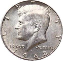 America 1/2 Dolar *Kennedy Half Dolar* 1968 Gümüş - ÇİL YMP11283 - Gökçekoleksiyon