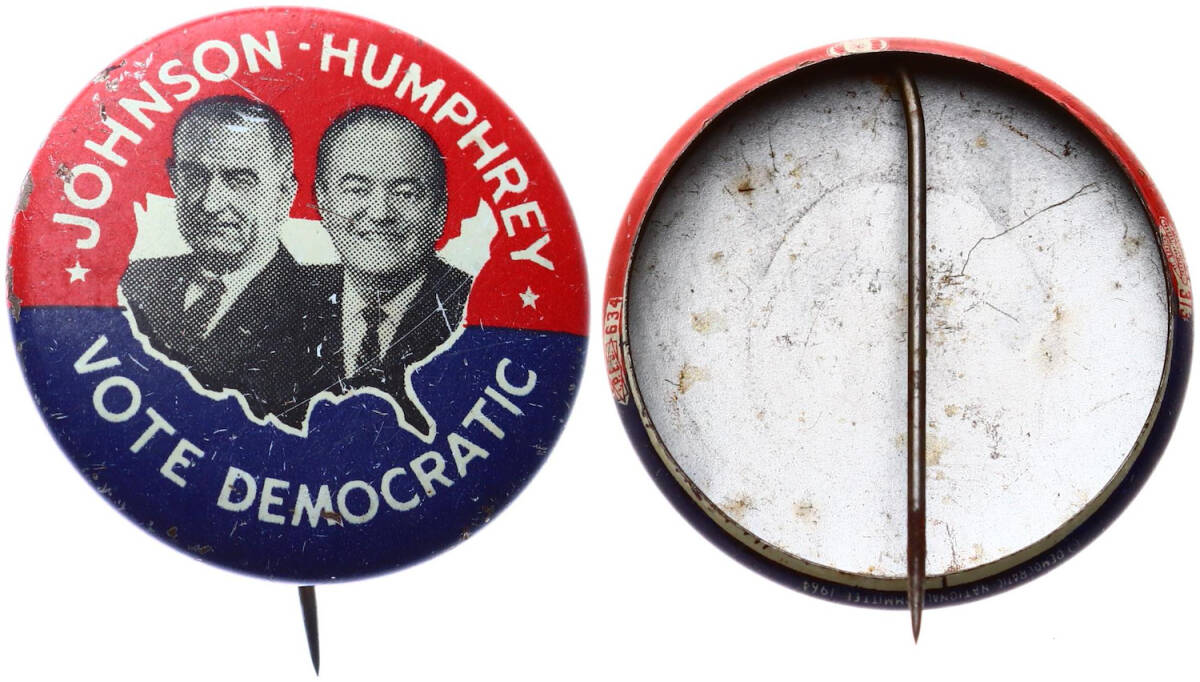 Amerika Birleşik Devletleri 1963 Yılı (Johnson - Humphrey) Başkanlık Seçimi Rozeti RZT1640 - 1