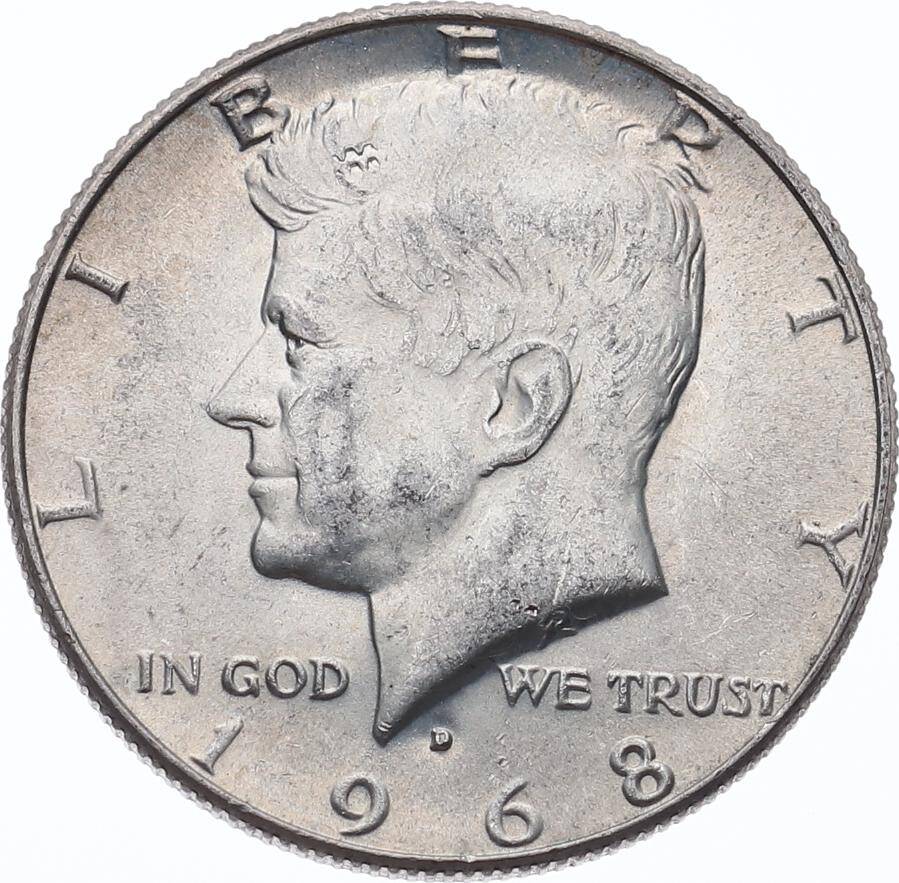 Amerika Yarım Dolar 1968 Gümüş (D) ' Kennedy Half Dollar ' - ÇİL YMP11216 - 3