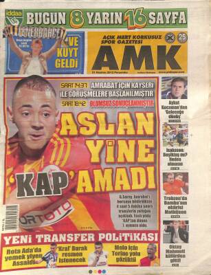 AMK Açık Mert Korkusuz Spor Gazetesi 21 Haziran 2012 - Amrabat Değil Messi GZ122457 - 1