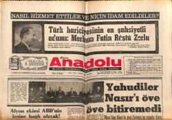 Anadolu Gazetesi 1 Ekim 1970 - Yahudiler Nasırı Öve Öve Bitiremedi GZ66955 - 1