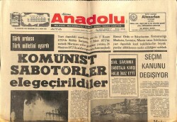 Anadolu Gazetesi 10 Ağustos 1972 - Komünist Sabotörler Ele Geçirildi GZ66819 - 2