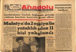 Anadolu Gazetesi 11 Haziran 1971 - Malatyada 2 Eşkiya İle Yataklık Eden 11 Kişi Yakalandı GZ66702 - 1