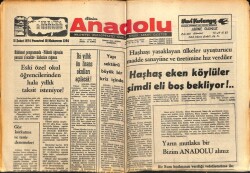 Anadolu Gazetesi 11 Şubat 1974 - Haşhaş Eken Köylüler Eli Boş Bekliyor GZ66655 - 2