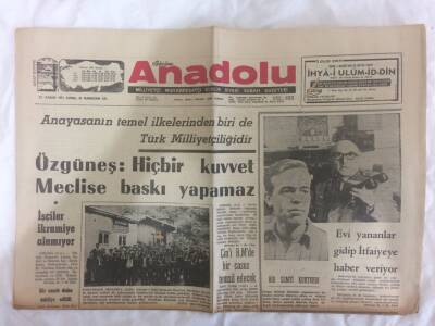 Anadolu Gazetesi 12 Kasım 1971 - Kıbrısın Türkiye Elçisi Türkiyenin Aleyhinde GZ73147 - 1