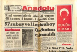 Anadolu Gazetesi 12 Mart 1972 - 57 Subay Ve 11 Astsubay Ordudan Çıkarıldı GZ66767 - 2