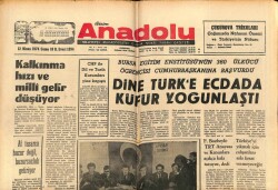 Anadolu Gazetesi 12 Nisan 1974 - Dine Türke Ecdada Küfür Yoğunlaştı GZ66707 - 2